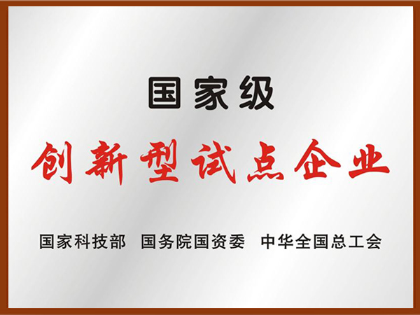 国家级立异试点企业